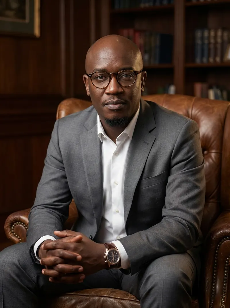 Salim Cyrus looking into the distance